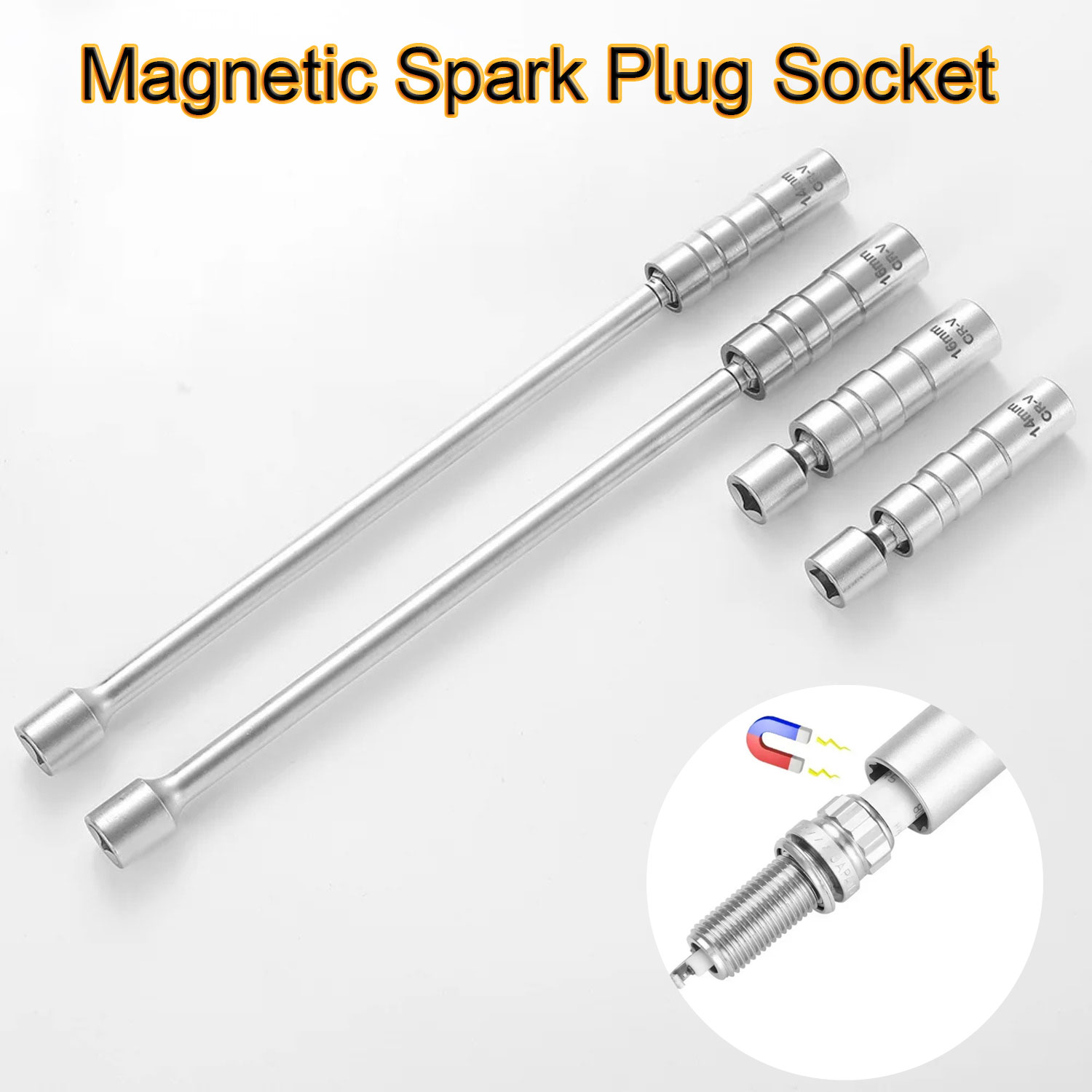 Spark Plug Socket Set - Набор универсальных шарнирных ключей-адаптеров для свечных