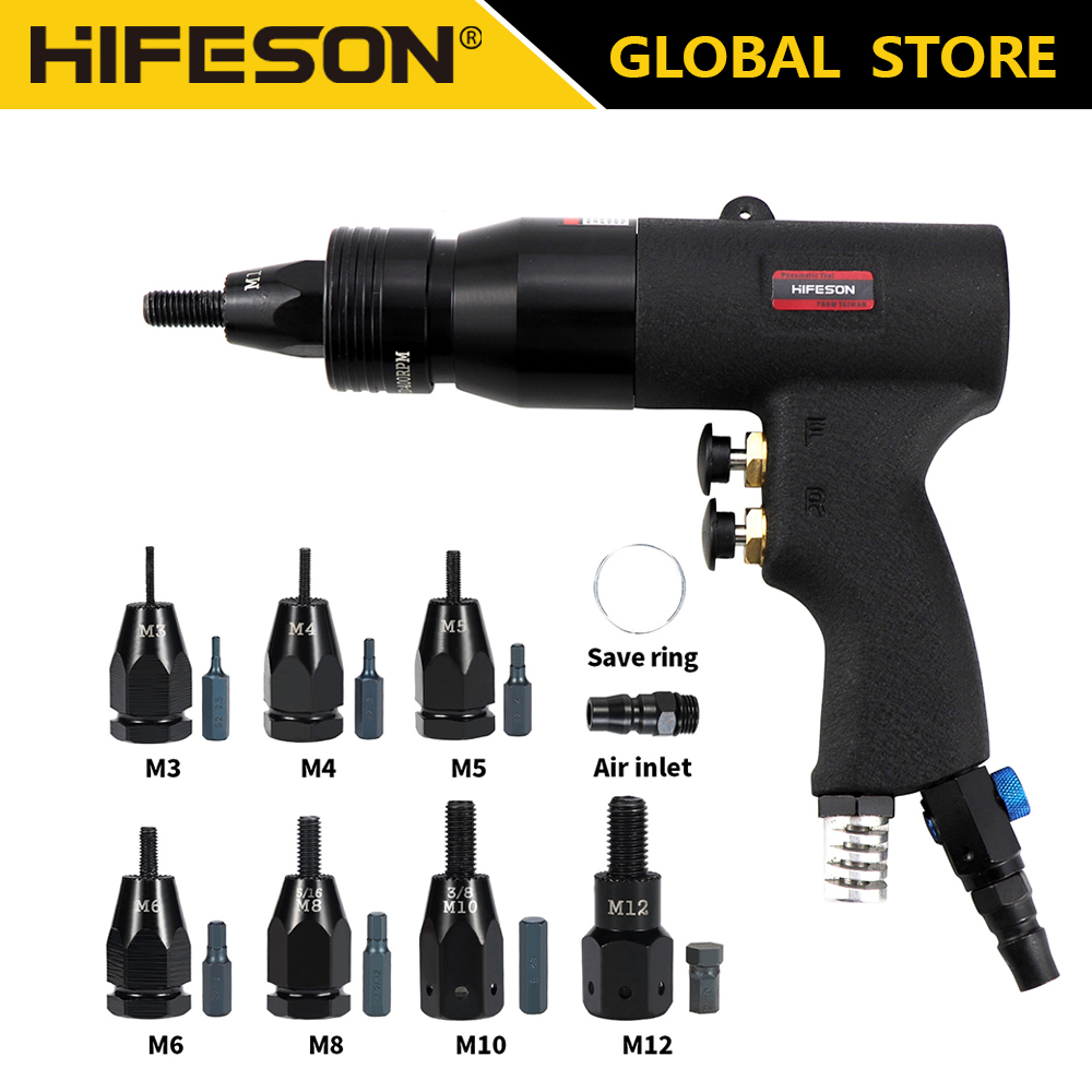Rivet Gun Air - HIFESON самоблокирующиеся пневматические заклепочные гайки, вставные